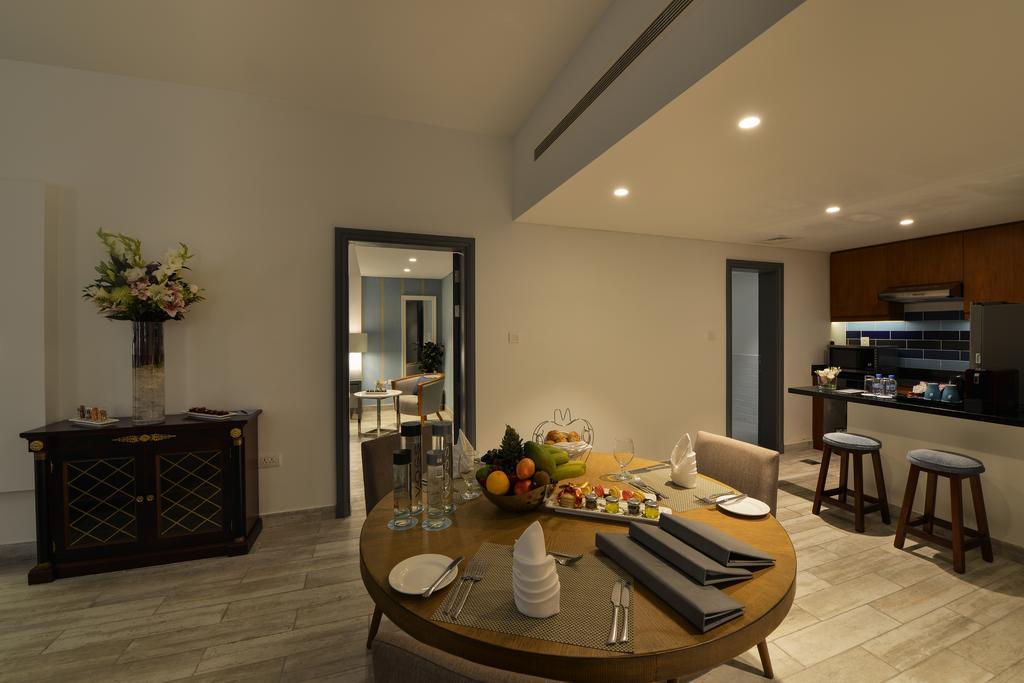 海岸线海滩穆尔瓦度假村 乌姆赛义德 外观 照片 A 3D rendering of a dining room